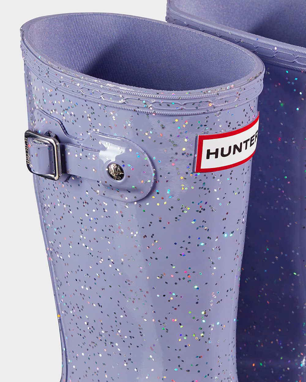 Botas De Agua Original Big Giant Glitter Hunter Niños - Morados - 954762HFB